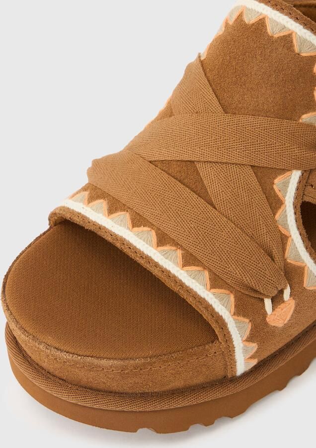 Ugg Sandalen met sleehak Goldenstar Hi Artistitch Slide Chestnut Multi - Foto 4