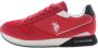 U.s. Polo Assn. Rode Sportieve Veterschoenen met Contrastdetails Red Heren - Thumbnail 2