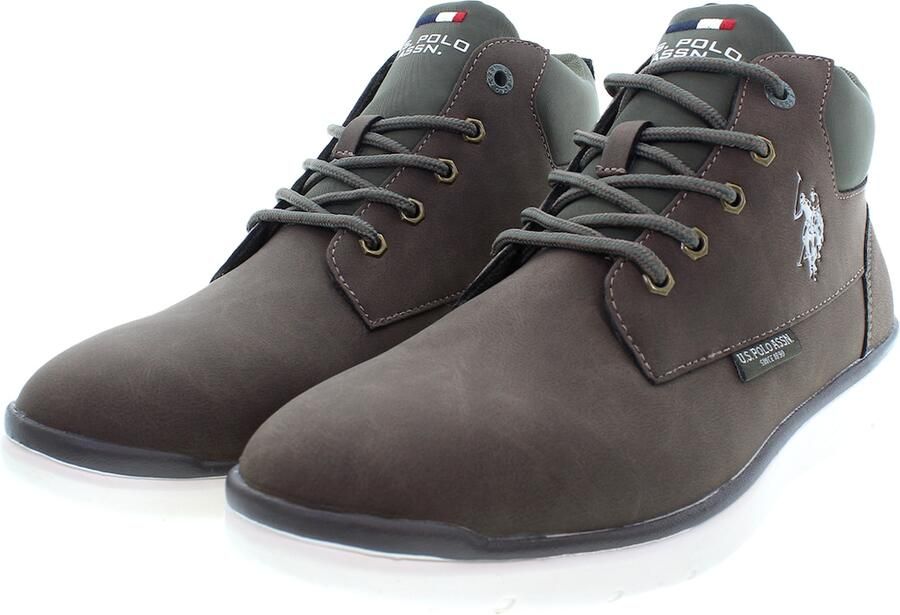 U.S. POLO ASSN. Boots donkerbruin donkergroen wit - Foto 4