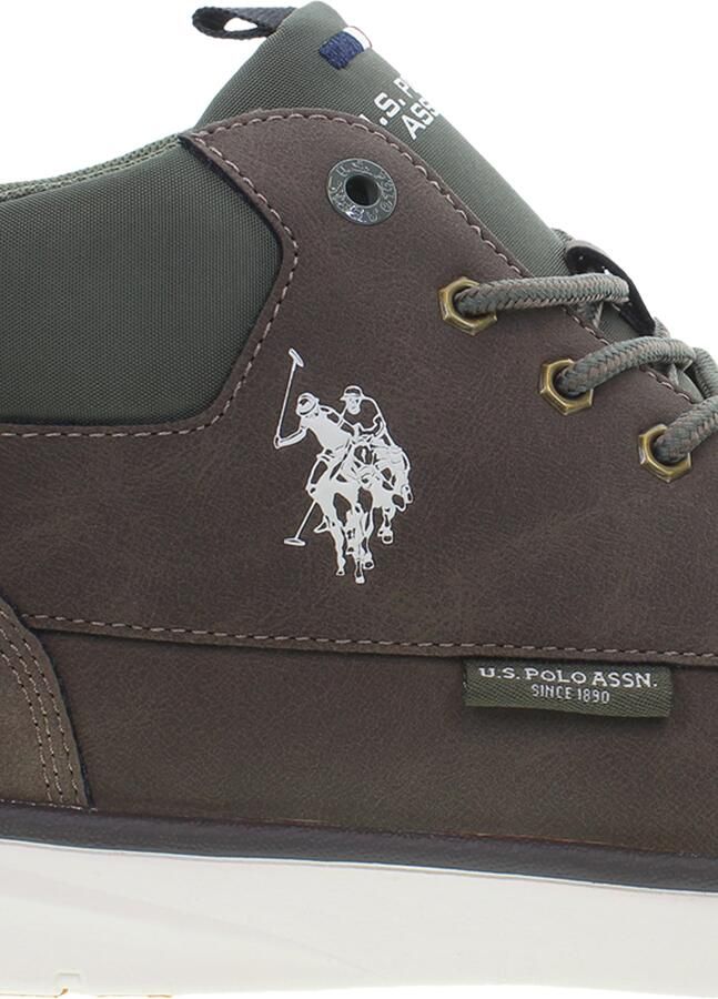 U.S. POLO ASSN. Boots donkerbruin donkergroen wit - Foto 3