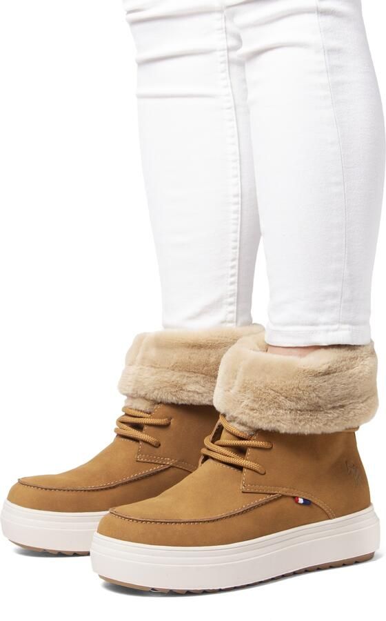 U.S. POLO ASSN. Enkellaarsjes 'ICY001WDHF1' crème camel wit - Foto 5