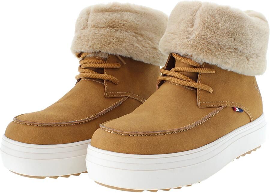 U.S. POLO ASSN. Enkellaarsjes 'ICY001WDHF1' crème camel wit - Foto 3