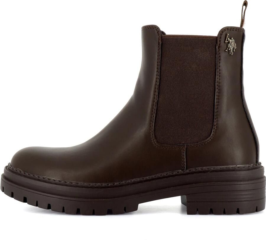 US POLO ASSN. Enkellaarsjes 'Nikita' donkerbruin