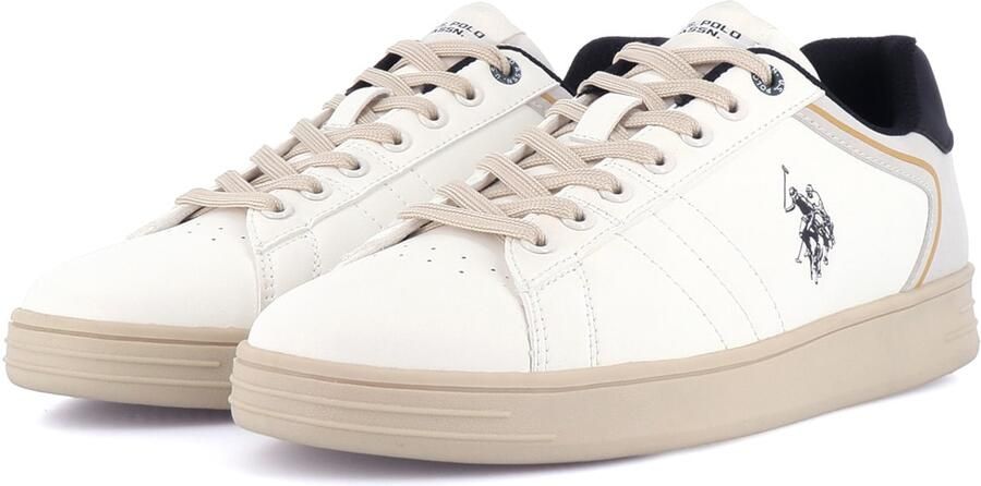 US POLO ASSN. Sneakers laag 'Alpha' beige zwart offwhite - Foto 4