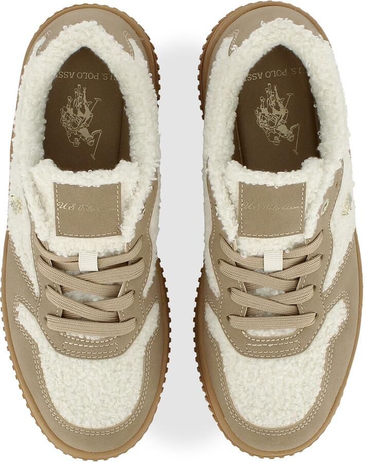 US POLO ASSN. Sneakers laag 'Amber' donkerbeige natuurwit - Foto 2