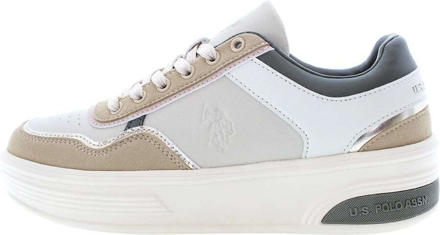 U.S. POLO ASSN. Sneakers laag beige camel donkergroen wit