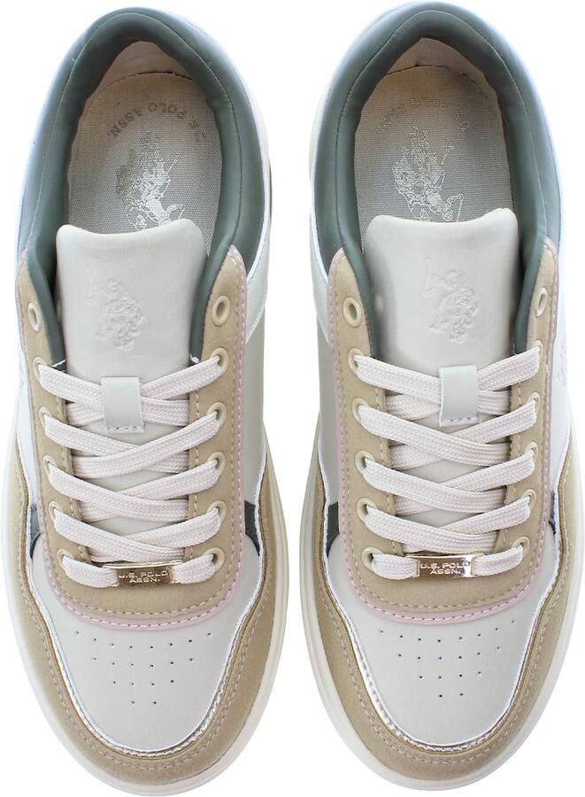U.S. POLO ASSN. Sneakers laag beige camel donkergroen wit - Foto 3