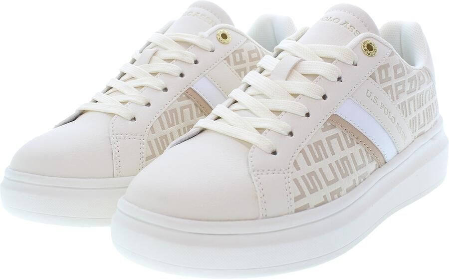 U.S. POLO ASSN. Sneakers laag beige lichtbruin wit - Foto 3