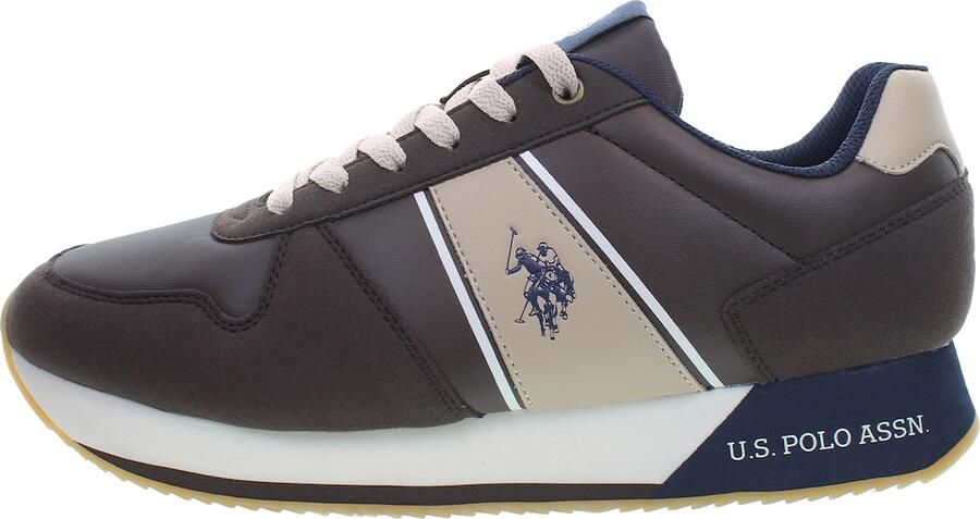 U.S. POLO ASSN. Sneakers laag beige marine donkerbruin wit