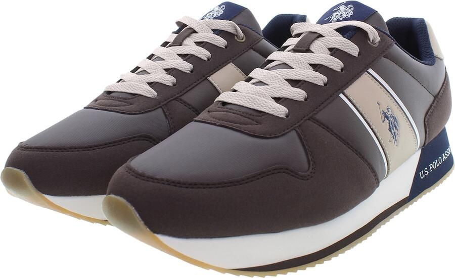 U.S. POLO ASSN. Sneakers laag beige marine donkerbruin wit - Foto 4