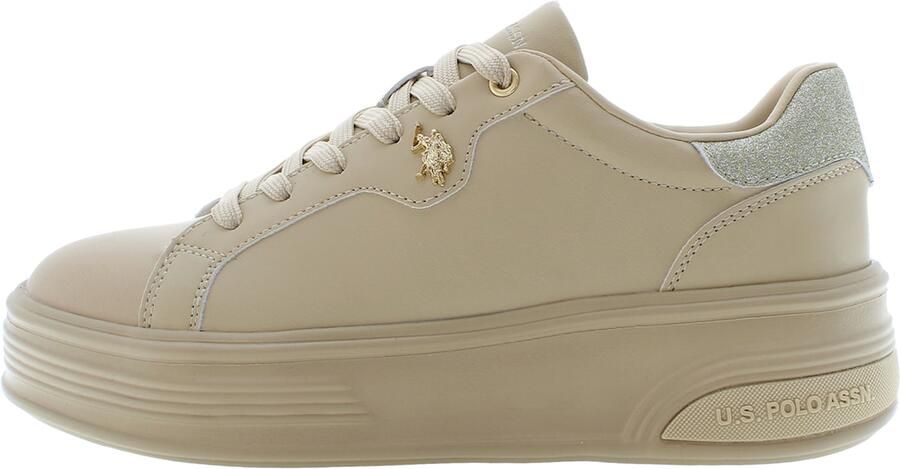 U.S. POLO ASSN. Sneakers laag beige zilver
