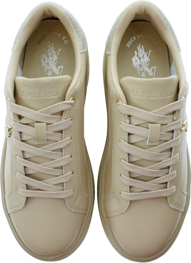 U.S. POLO ASSN. Sneakers laag beige zilver - Foto 3