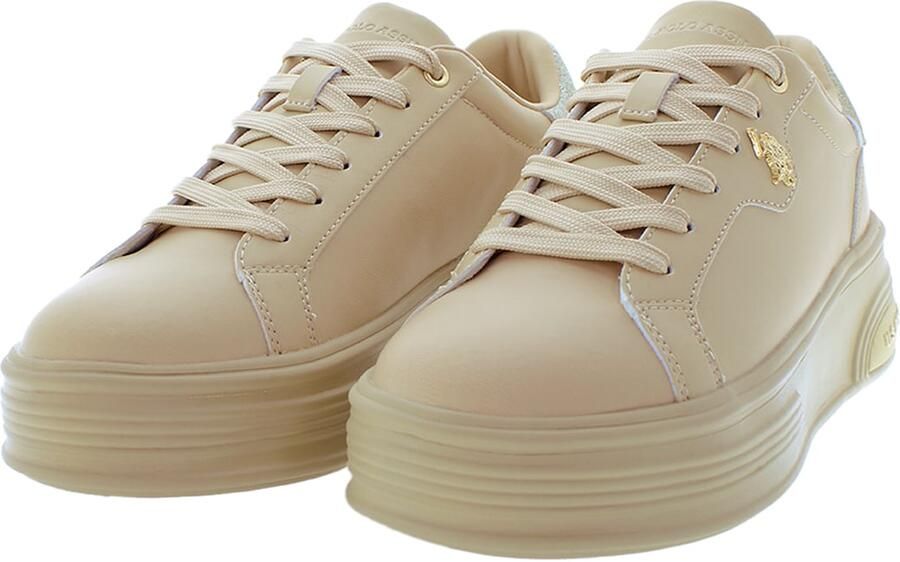 U.S. POLO ASSN. Sneakers laag beige zilver - Foto 4