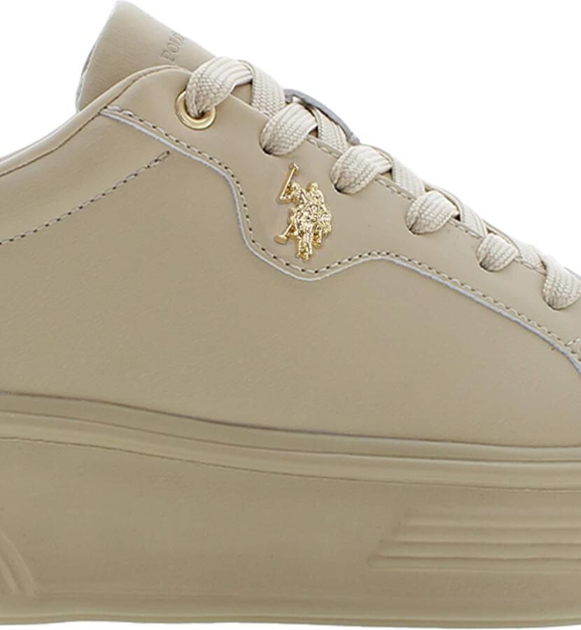 U.S. POLO ASSN. Sneakers laag beige zilver - Foto 2