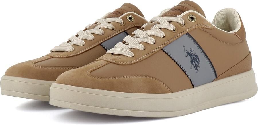 US POLO ASSN. Sneakers laag 'Campy' camel duifblauw - Foto 3