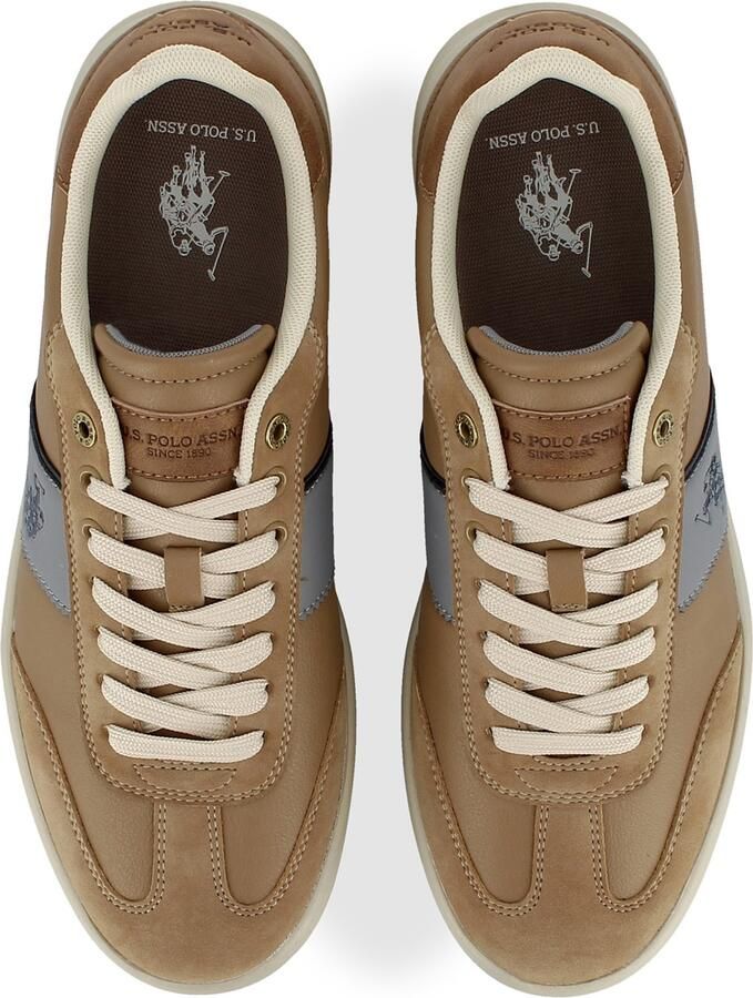 US POLO ASSN. Sneakers laag 'Campy' camel duifblauw - Foto 2