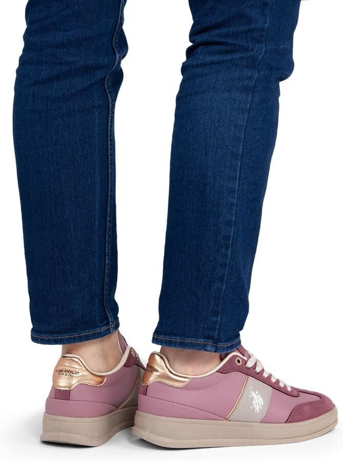 US POLO ASSN. Sneakers laag 'Campy' grijs lila mauve - Foto 3