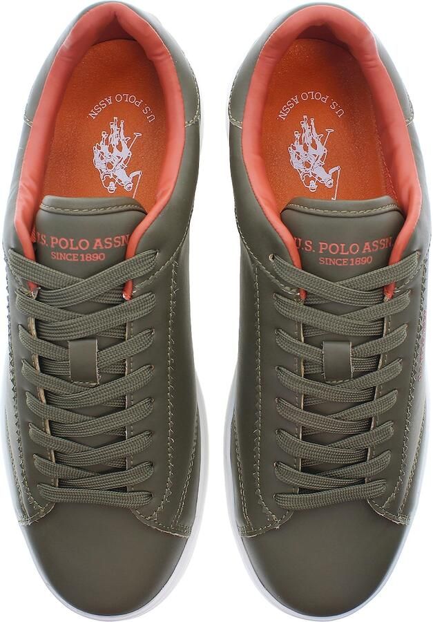 U.S. POLO ASSN. Sneakers laag 'CAMPY002' donkergroen oranje - Foto 3