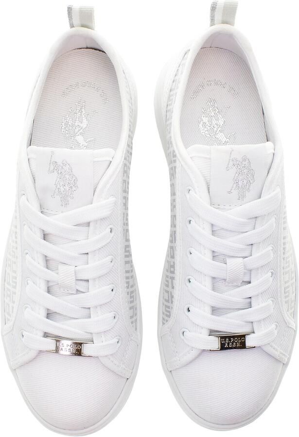 U.S. POLO ASSN. Sneakers laag ''CAMPYW003W 5C2' grijs wit - Foto 3