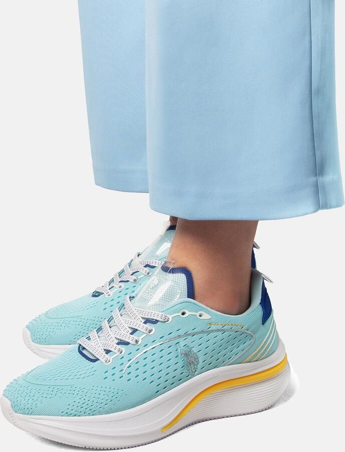 U.S. POLO ASSN. Sneakers laag 'CLAUDE004W 5MY1' royal blue koningsblauw geel wit - Foto 2