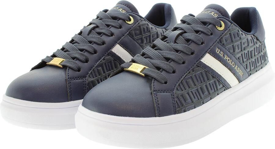 U.S. POLO ASSN. Sneakers laag donkerblauw wit - Foto 2