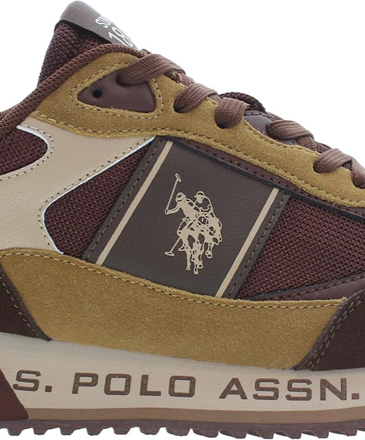 U.S. POLO ASSN. Sneakers laag donkerbruin geel bourgogne - Foto 2