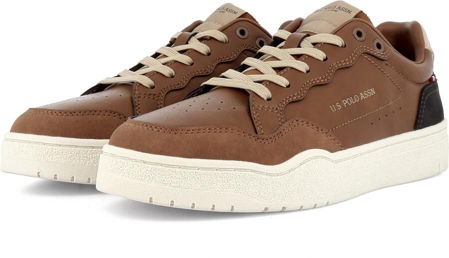 US POLO ASSN. Sneakers laag 'Elia' lichtbeige cognac zwart - Foto 4