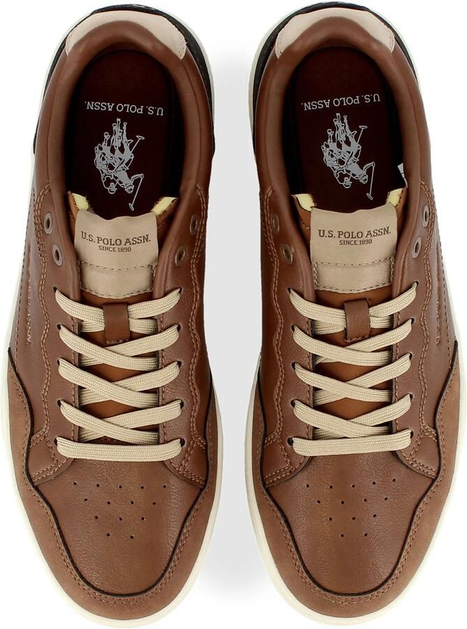 US POLO ASSN. Sneakers laag 'Elia' lichtbeige cognac zwart - Foto 3