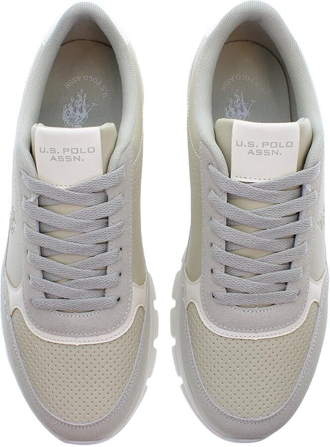 U.S. POLO ASSN. Sneakers laag 'Gary' beige grijs wit - Foto 3
