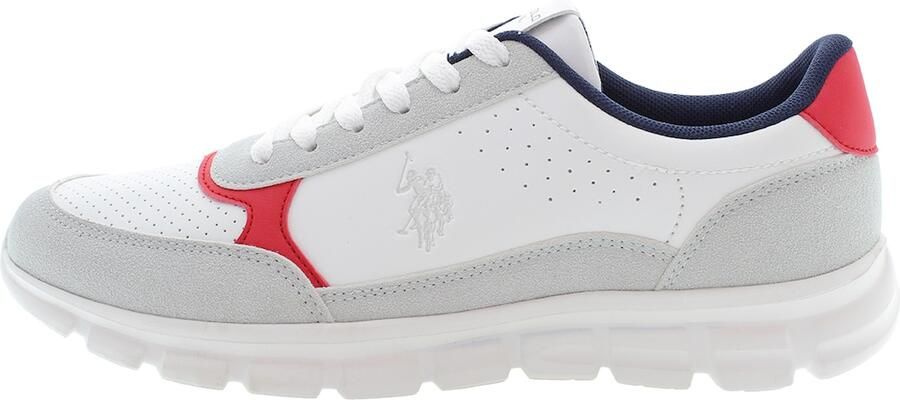 U.S. POLO ASSN. Sneakers laag 'Gary' grijs rood wit