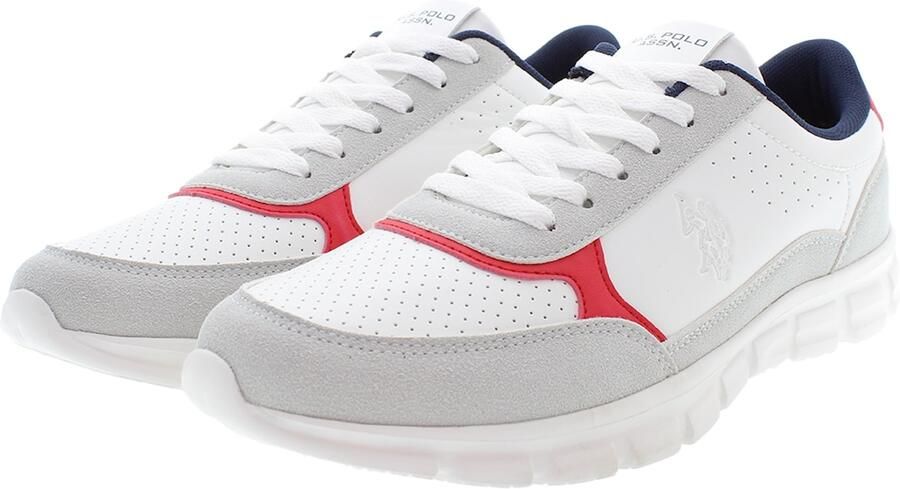 U.S. POLO ASSN. Sneakers laag 'Gary' grijs rood wit - Foto 4