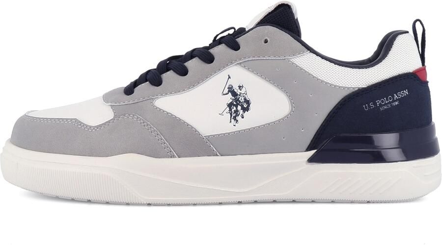 US POLO ASSN. Sneakers laag 'Greg' grijs zwart wit
