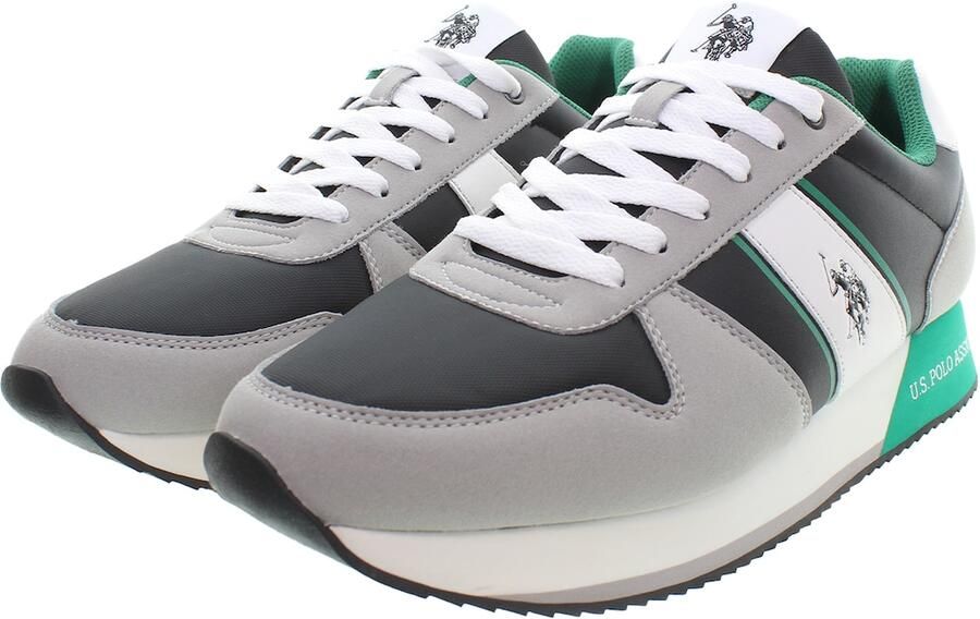 U.S. POLO ASSN. Sneakers laag grijs groen zwart - Foto 4