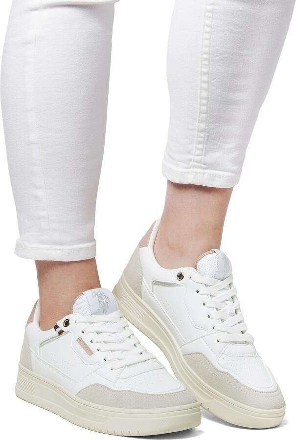 U.S. POLO ASSN. Sneakers laag grijs rosé wit - Foto 3