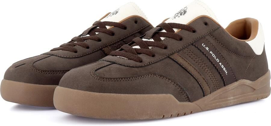 US POLO ASSN. Sneakers laag 'Jazz' chocoladebruin wit - Foto 3