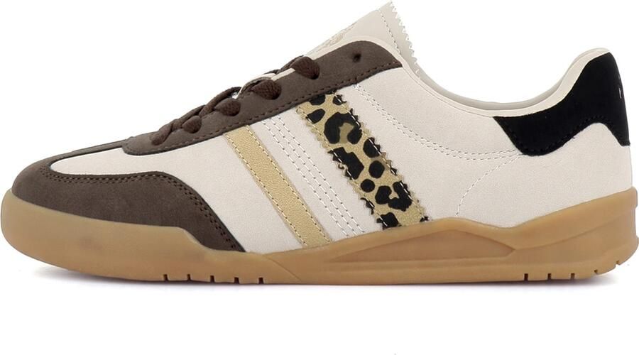 US POLO ASSN. Sneakers laag 'Jazz' ecru sand chocoladebruin