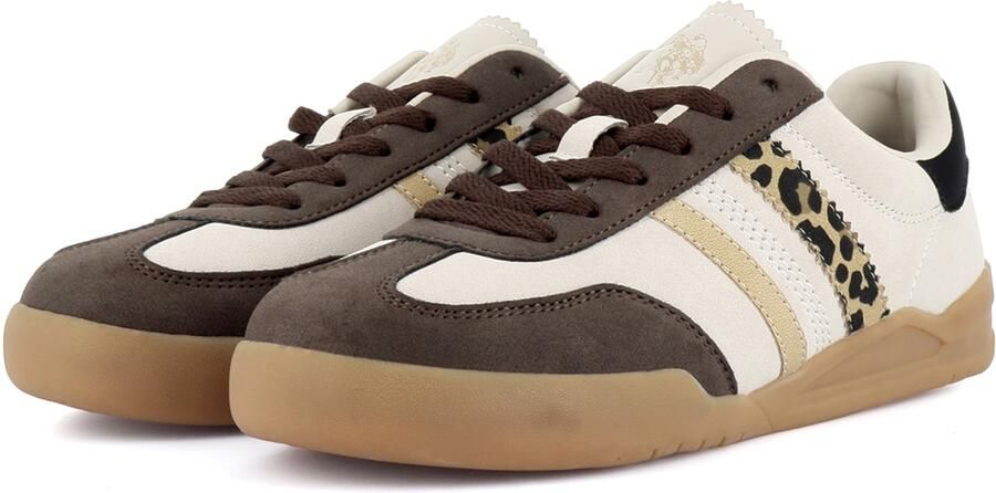 US POLO ASSN. Sneakers laag 'Jazz' ecru sand chocoladebruin - Foto 4
