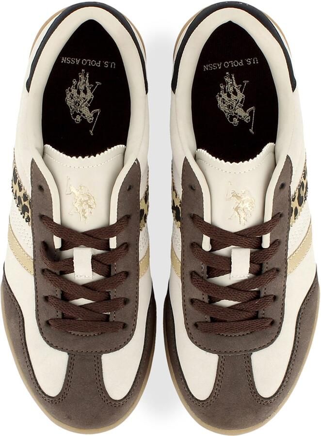 US POLO ASSN. Sneakers laag 'Jazz' ecru sand chocoladebruin - Foto 3