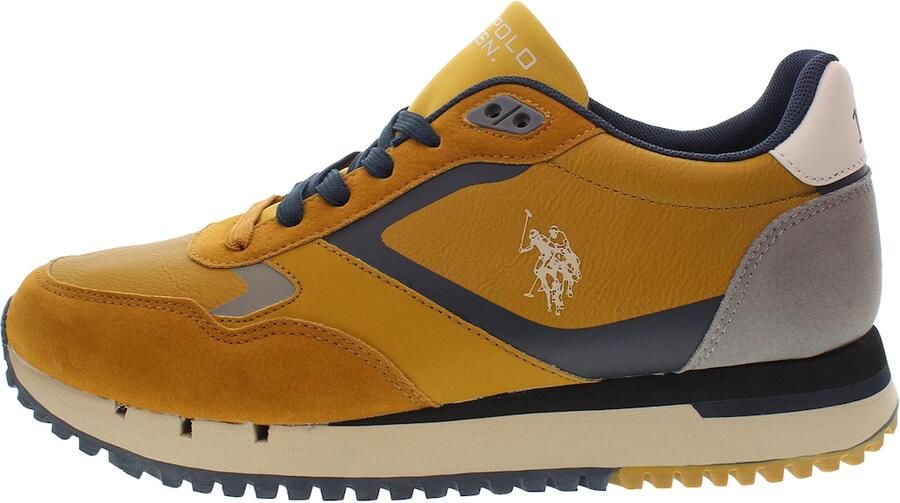 U.S. POLO ASSN. Sneakers laag 'JUSTIN001MDYN1' donkerblauw geel grijs