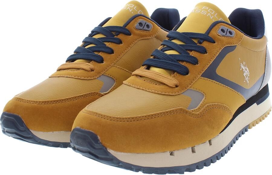 U.S. POLO ASSN. Sneakers laag 'JUSTIN001MDYN1' donkerblauw geel grijs - Foto 5