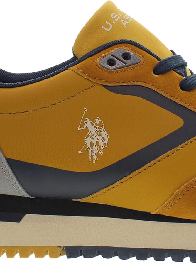 U.S. POLO ASSN. Sneakers laag 'JUSTIN001MDYN1' donkerblauw geel grijs - Foto 3
