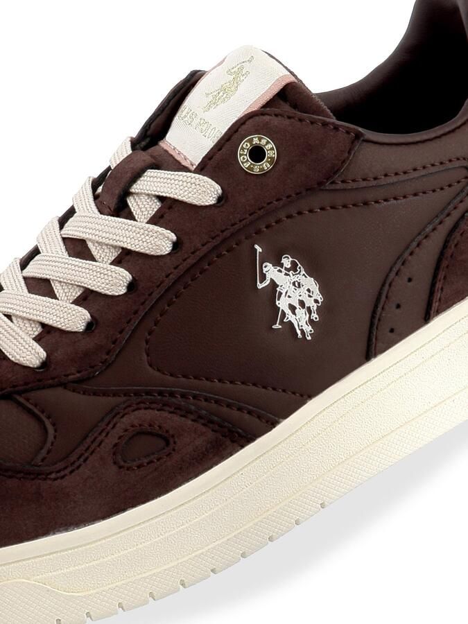 US POLO ASSN. Sneakers laag 'Kosmo' bruin wit - Foto 3