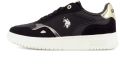 US POLO ASSN. Sneakers laag 'Kosmo' goud zwart - Goud/Zwart
