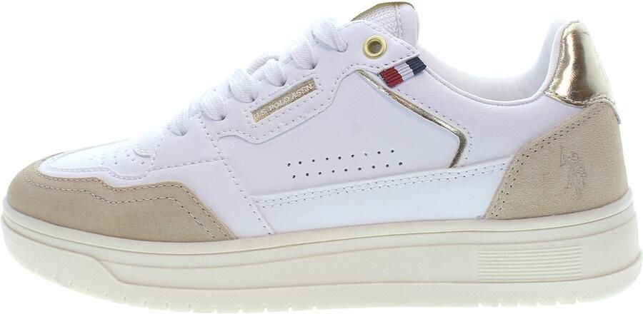 U.S. POLO ASSN. Sneakers laag lichtbeige donkerbeige wit