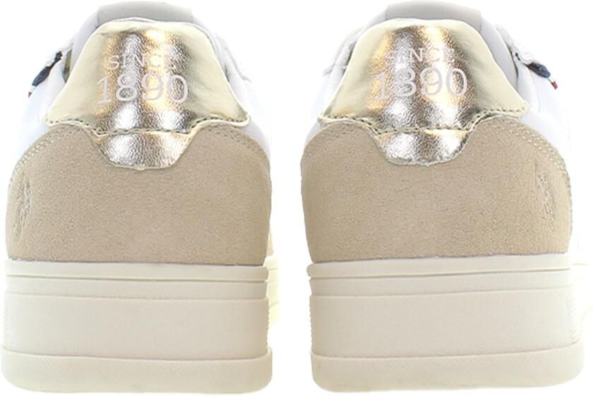 U.S. POLO ASSN. Sneakers laag lichtbeige donkerbeige wit - Foto 4