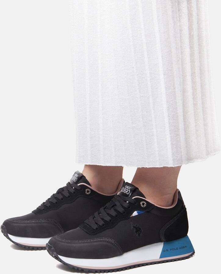 U.S. POLO ASSN. Sneakers laag lichtblauw pastelroze zwart wit - Foto 2