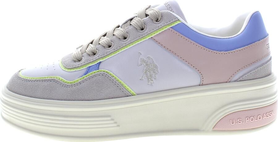 U.S. POLO ASSN. Sneakers laag lichtgrijs sering rosé