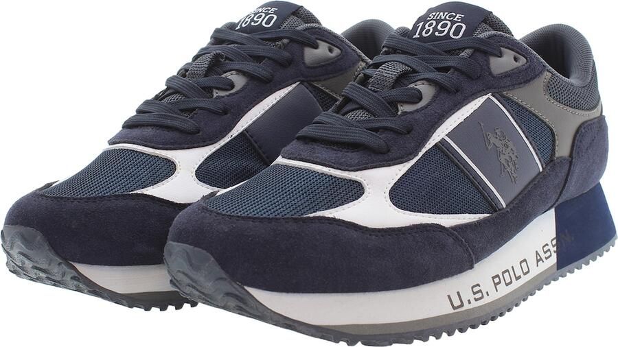 U.S. POLO ASSN. Sneakers laag marine grijs wit - Foto 4