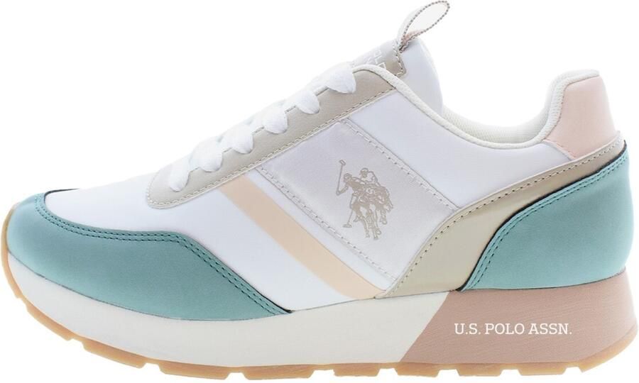 U.S. POLO ASSN. Sneakers laag 'Nobi' cyaan blauw greige perzik wit - Foto 2