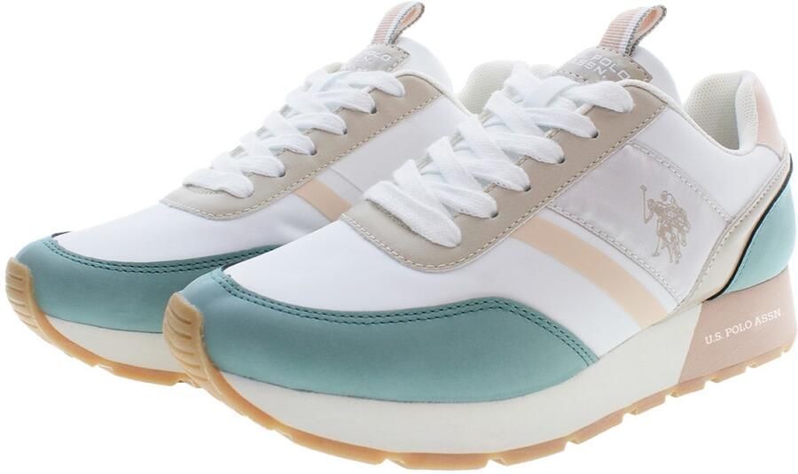 U.S. POLO ASSN. Sneakers laag 'Nobi' cyaan blauw greige perzik wit - Foto 5